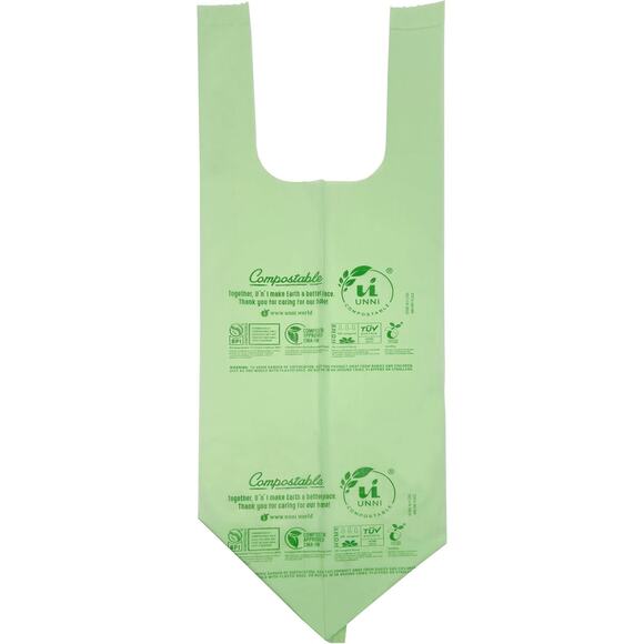 UNNI Compostable Bags with Handles 1.6 Gallon / 6 Liter, 50 Count, 0.64 mil - Picture 3 of 5